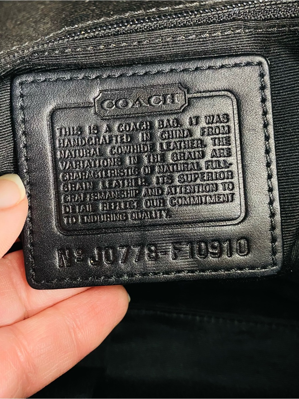 Vintage Coach Soho Y2K Leather Buckle Flap Shoulder Bag Black Hobo F10910 - Picture 14 of 14